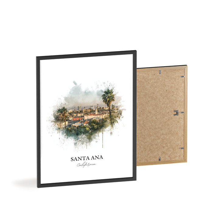 Santa Ana, California – Watercolor Art Print
