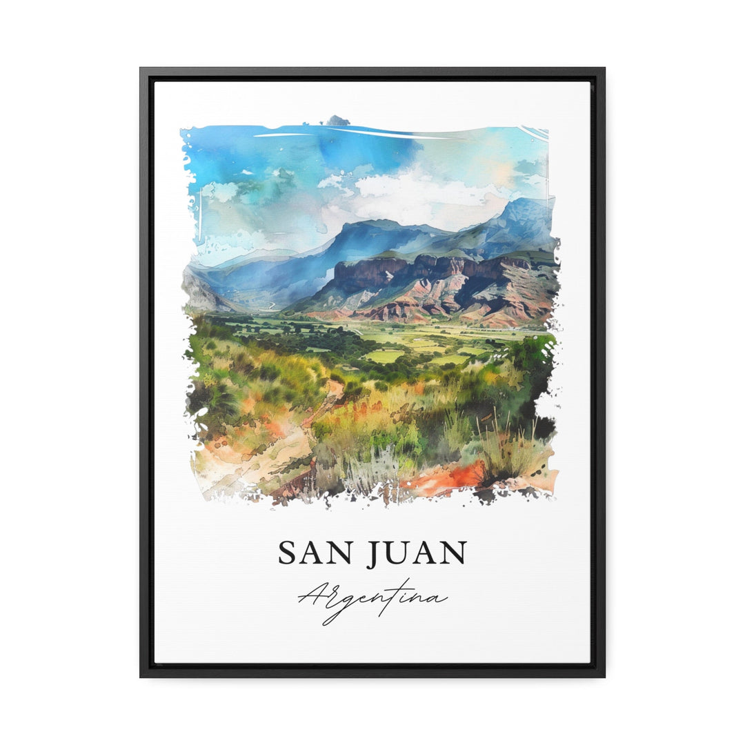 San Juan Argentina Art, San Juan Print, Argentina Watercolor, Argentina Gift,