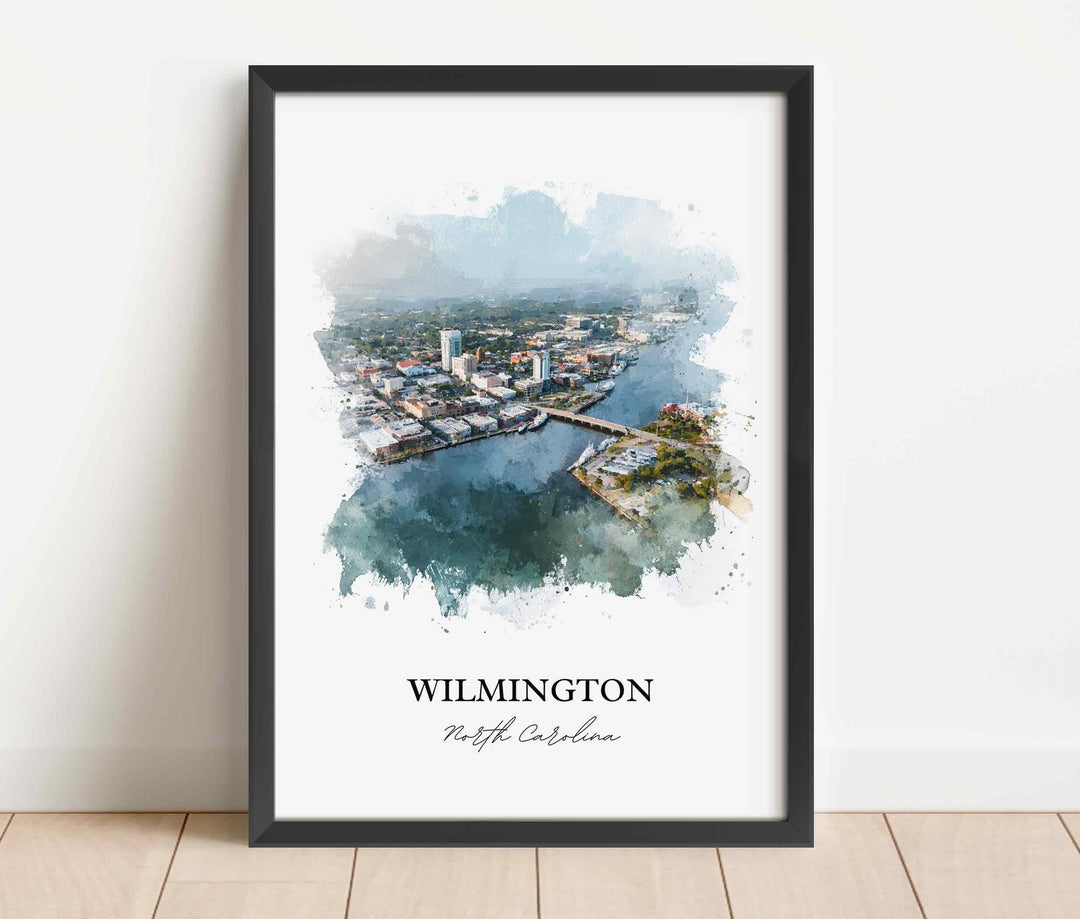 Wilmington, North Carolina – Watercolor Art Print