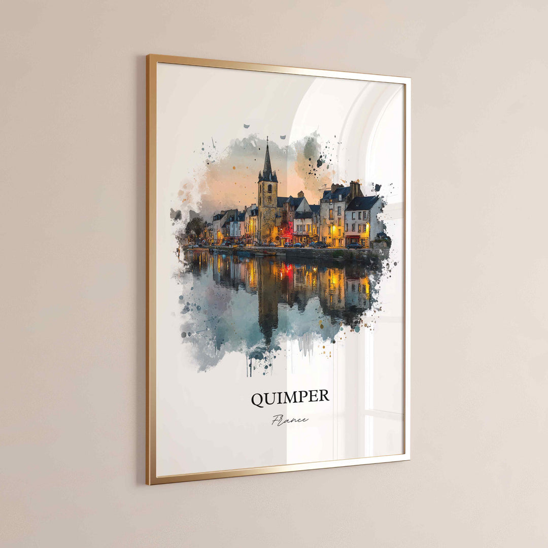 Quimper, France – Watercolor Art Print