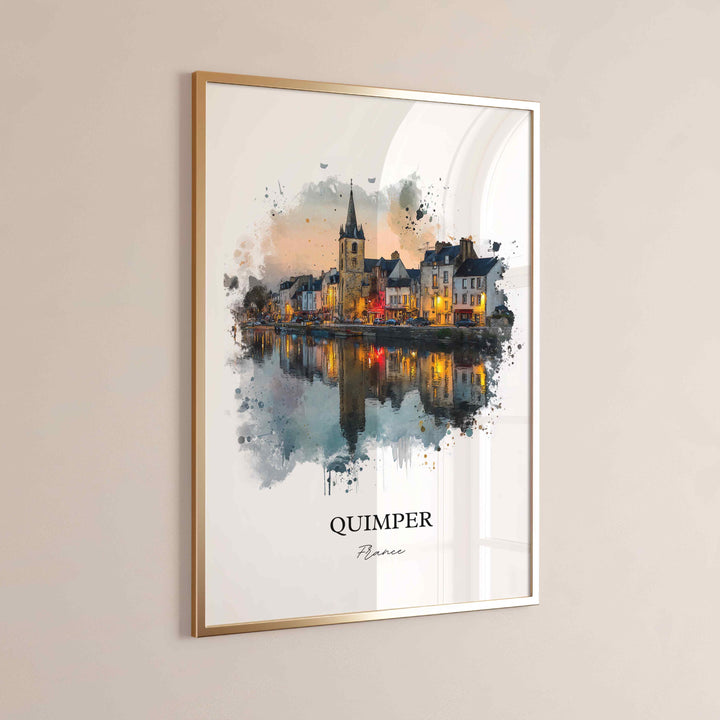 Quimper, France – Watercolor Art Print