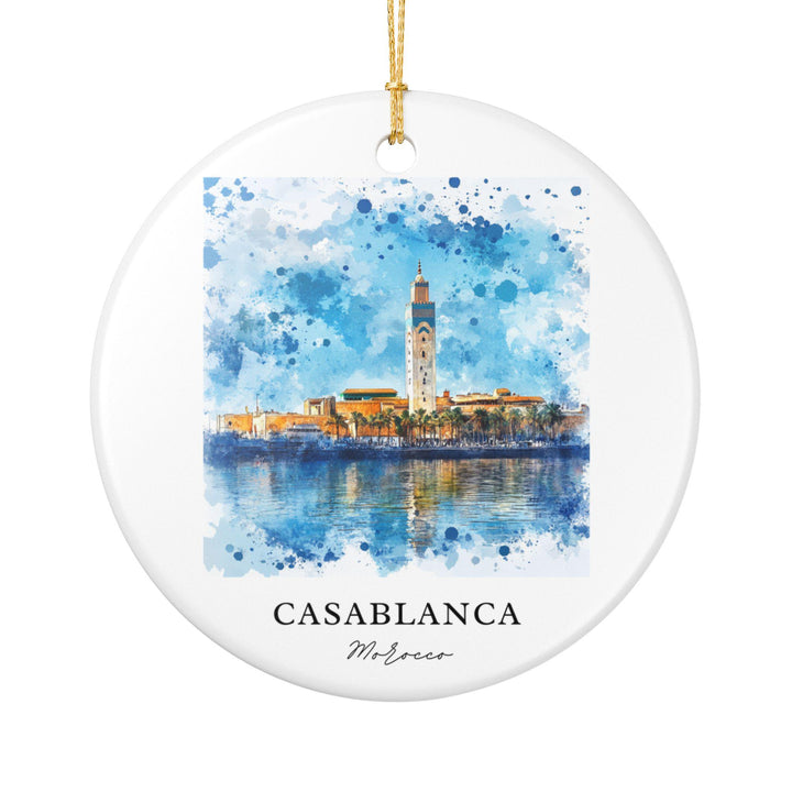 Casablanca, Morocco Ornament: Unique Casablanca Souvenir, Casablanca Morocco Xmas Decor, and Authentic Morocco Gift