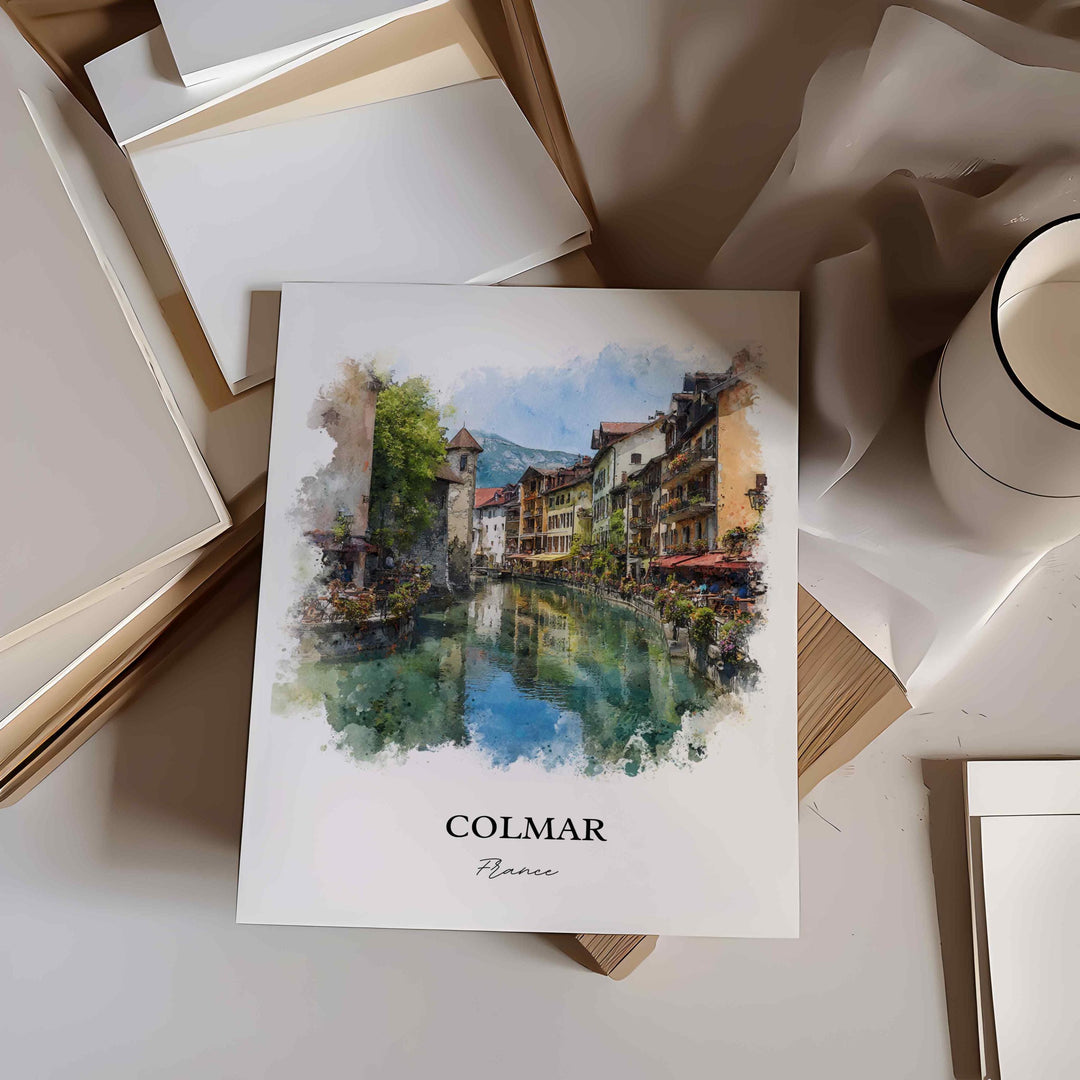 Colmar, France – Watercolor Art Print