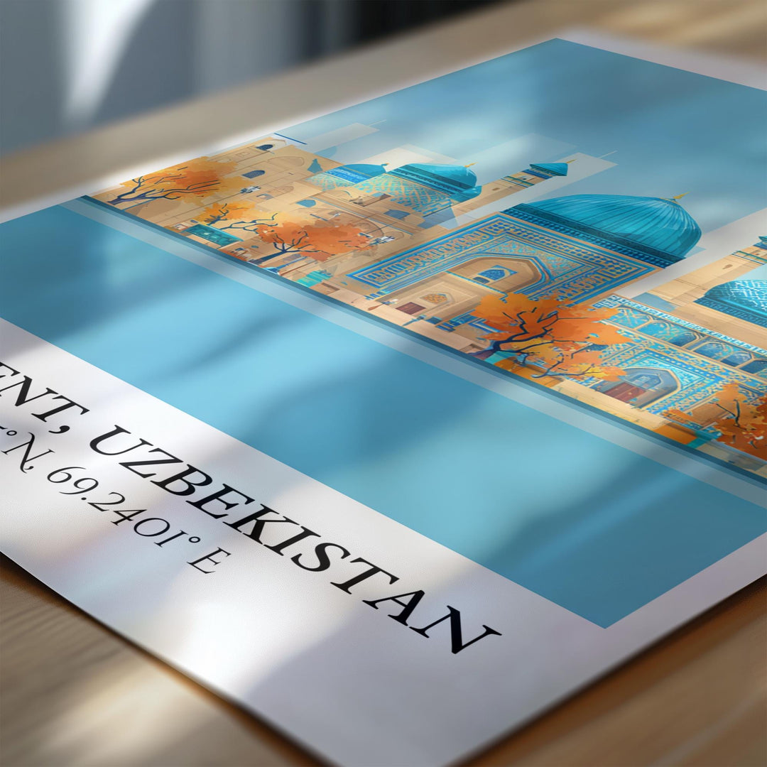 Tashkent Art, Tashkent Retro Travel Art, Uzbekistan Home Decor, Tashkent Gift, Uzbekistan Travel Art, Travel Prints, Housewarming Gift