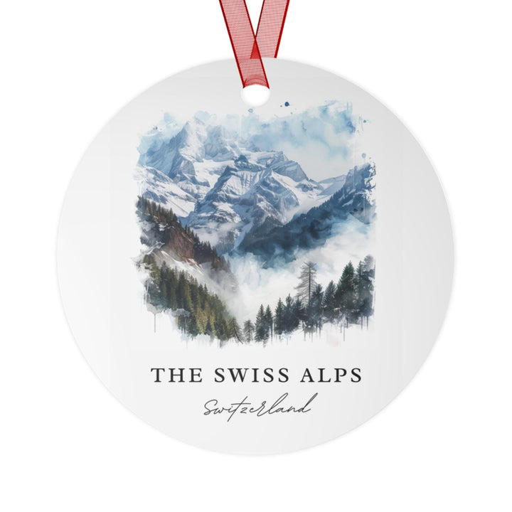 Swiss Alps Ornament: Unique Swiss Alps Souvenir, Swiss Alps Xmas Decor, and Authentic Switzerland Gift