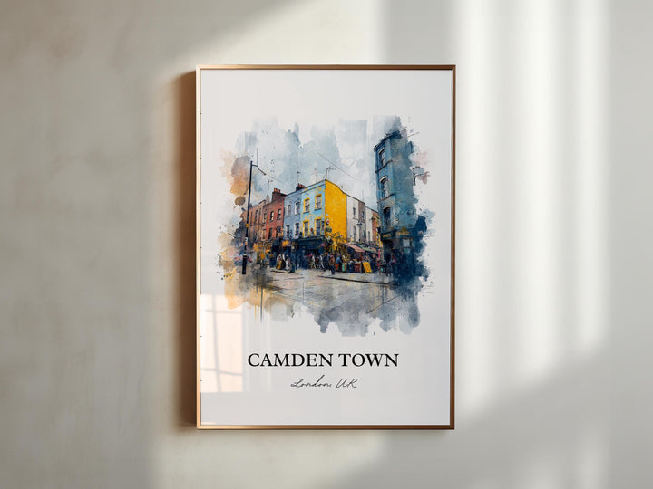 Camden Town, England – Watercolor Art Print