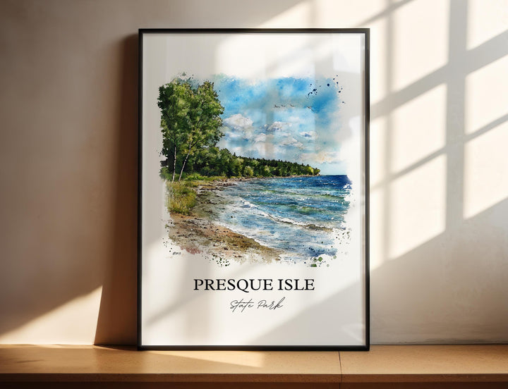 Presque Isle Wall Art, Millcreek PA Print, Lake Erie PA Art, Presque Isle State Park Gift, Travel Print, Travel Poster, Housewarming Gift