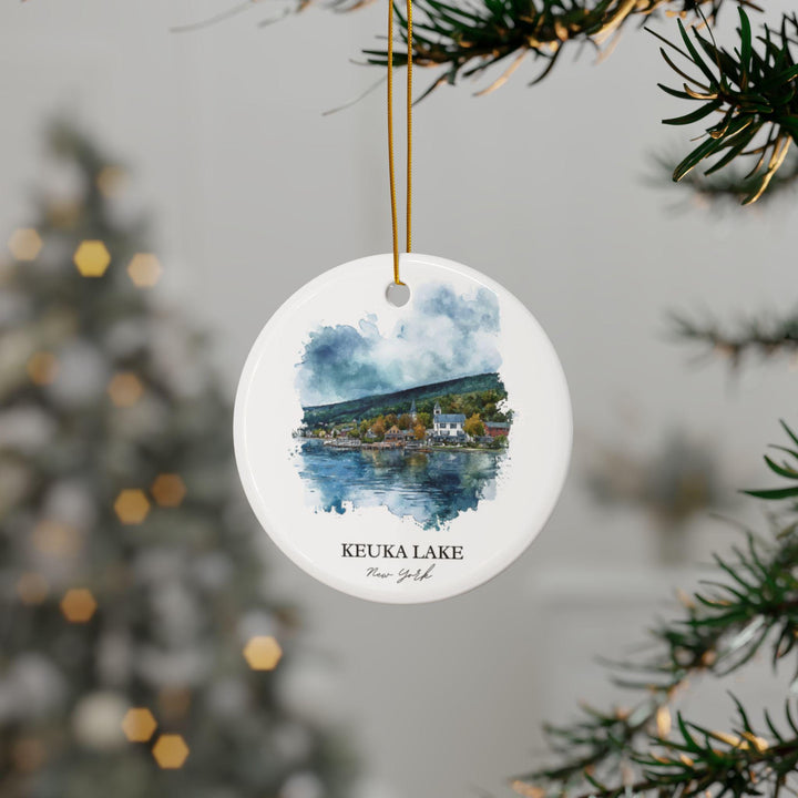 Keuka Lake Ornament: Unique Keuka Lake Souvenir, Keuka Lake NY Xmas Decor, and Authentic Keuka Lake NY Gift