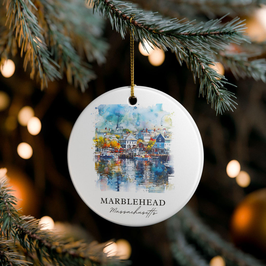 Marblehead Ornament: Unique Marblehead MA Souvenir, Massachusetts Xmas Decor, and Authentic Marblehead Gift