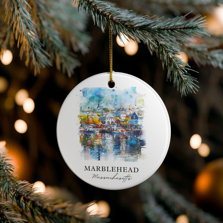 Marblehead Ornament: Unique Marblehead MA Souvenir, Massachusetts Xmas Decor, and Authentic Marblehead Gift