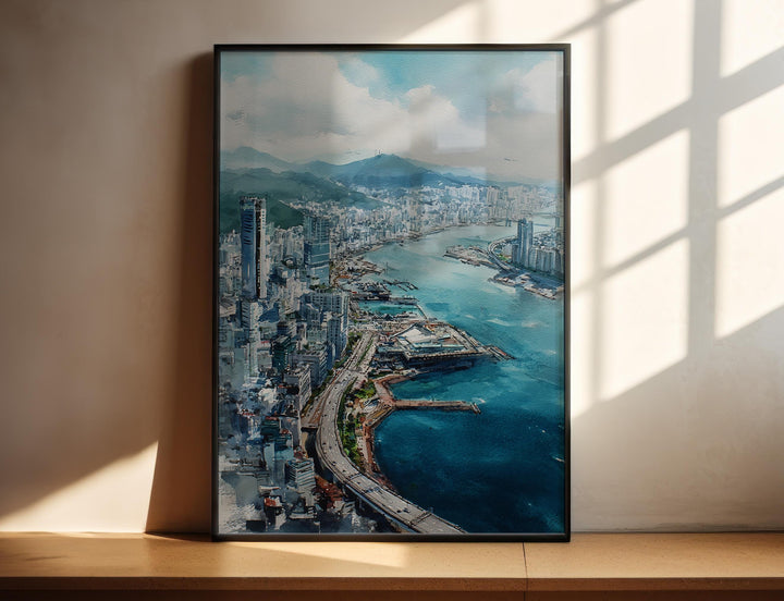 Busan, South Korea – Watercolor Art Print