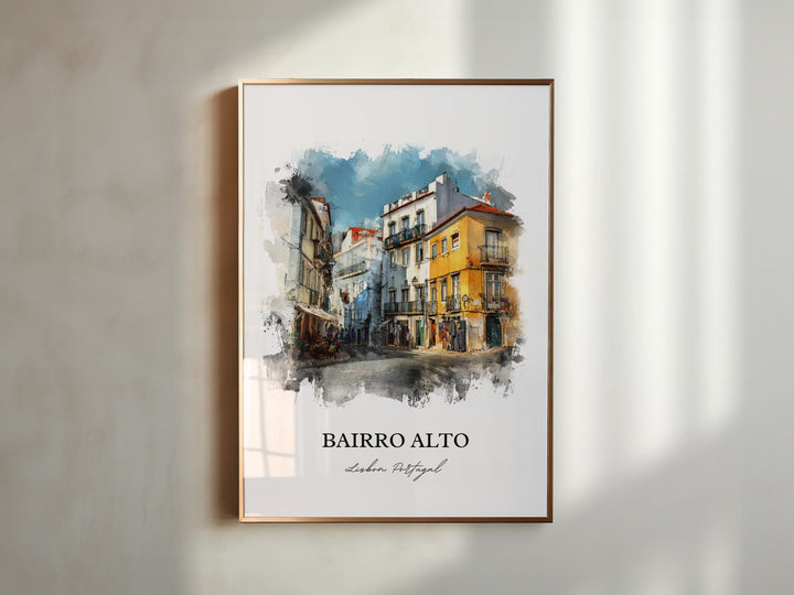 Bairro Alta, Portugal – Watercolor Art Print