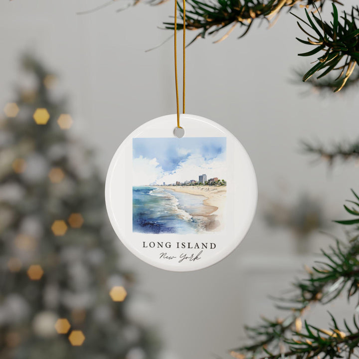 Long Island NY Ornament: Unique Long Island NY Souvenir, Long Island Xmas Decor, and Authentic Long Island NY Gift