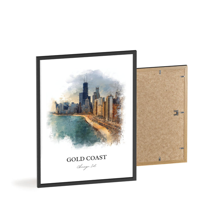 Gold Coast, Chicago, Illinois – Watercolor Art Print