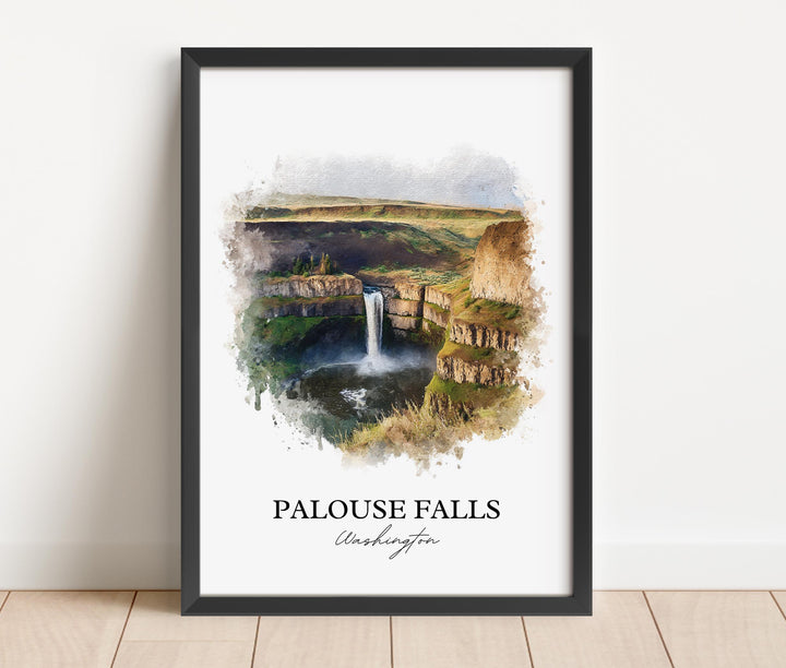 Palouse Falls Wall Art, Palouse Print, Washington State Artwork, Palouse Falls Gift, Travel Print, Travel Poster, Housewarming Gift