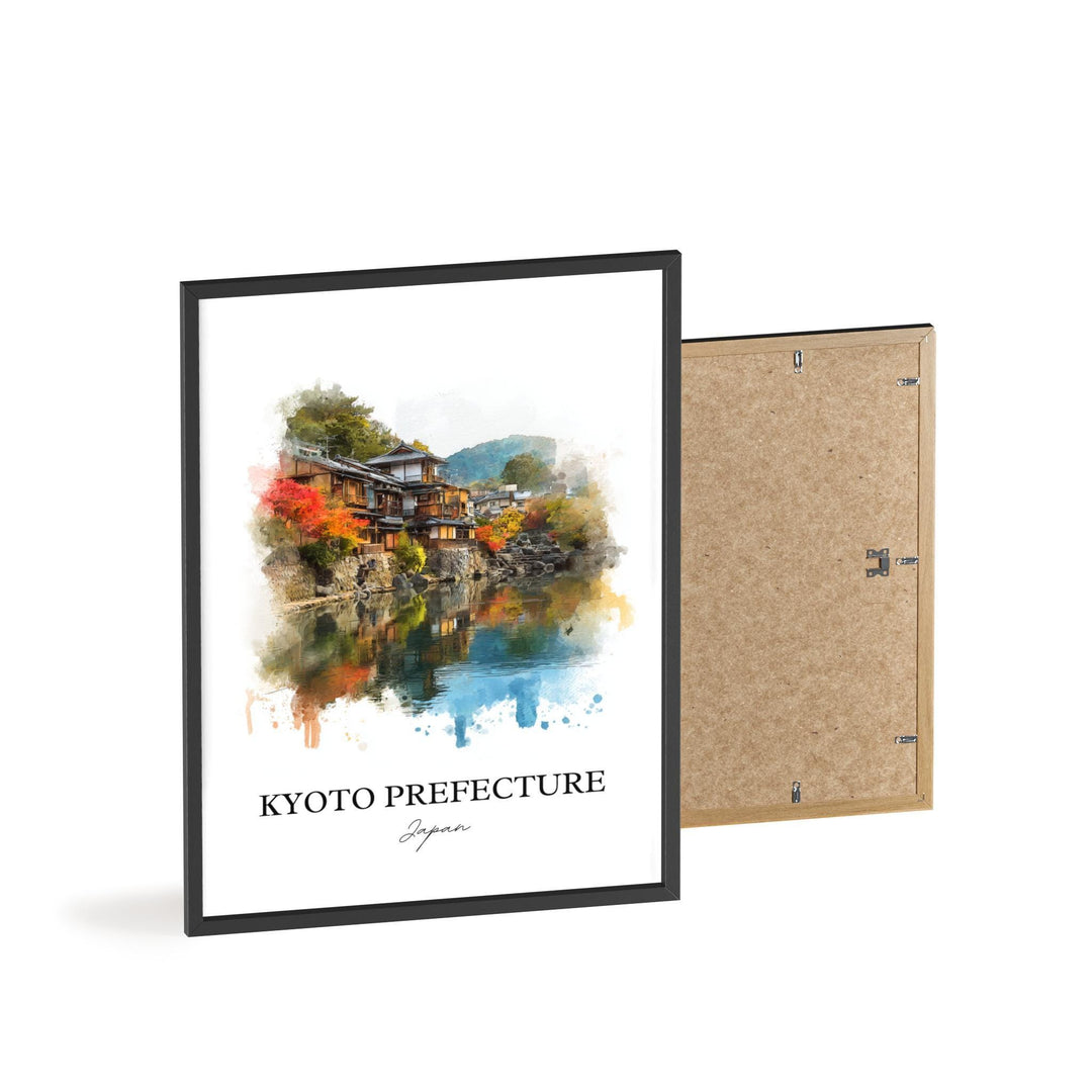 Kyoto Wall Art, Kyoto Prefecture Print, Kyoto Watercolor Art, Kyoto Japan Gift, Japan Travel Print, Travel Poster, Housewarming Gift