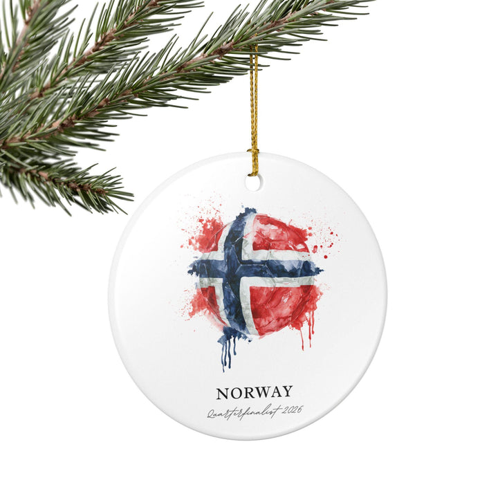 Norway Soccer Ornament 2026 | Quarterfinalist Football Fan Keepsake, Norway Christmas Ornament
