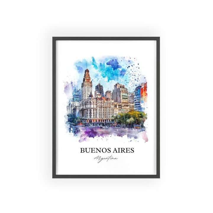 Buenos Aires Wall Art, Buenos Aires Print, Argentina Watercolor Art, Buenos Aires Gift, Travel Print, Travel Poster, Housewarming Gift