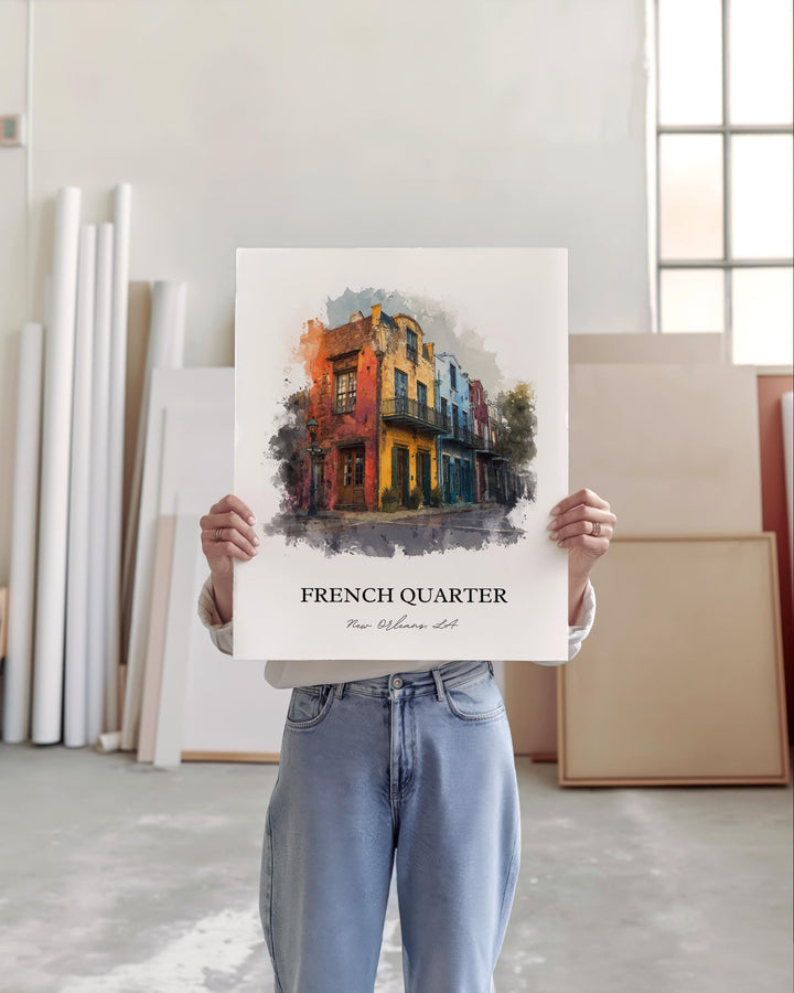 New Orleans, Louisiana, USA – Watercolor Art Print