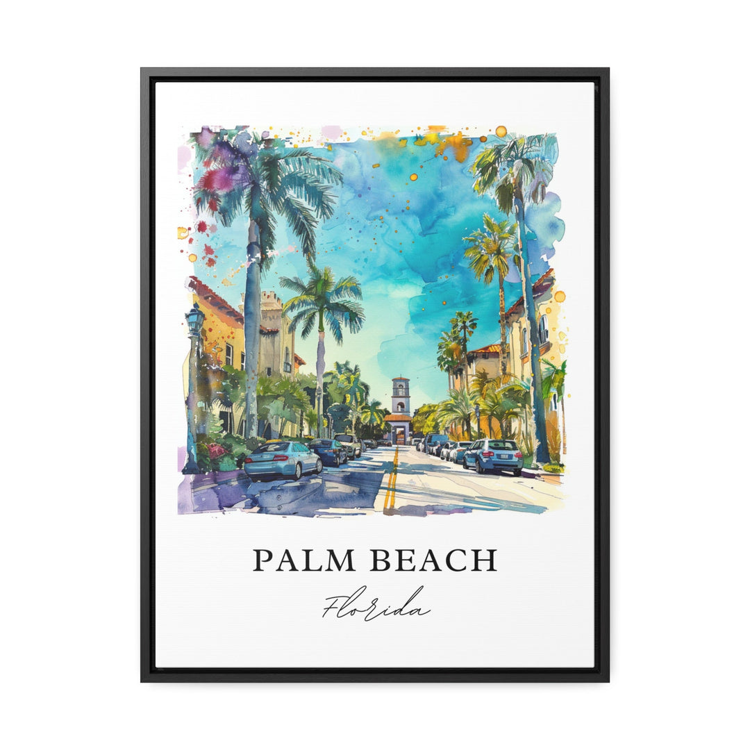 Palm Beach FL Wall Art, Palm Beach Print, Palm Beach FL Watercolor, Palm Beach Gift, Travel Poster, Housewarming Gift
