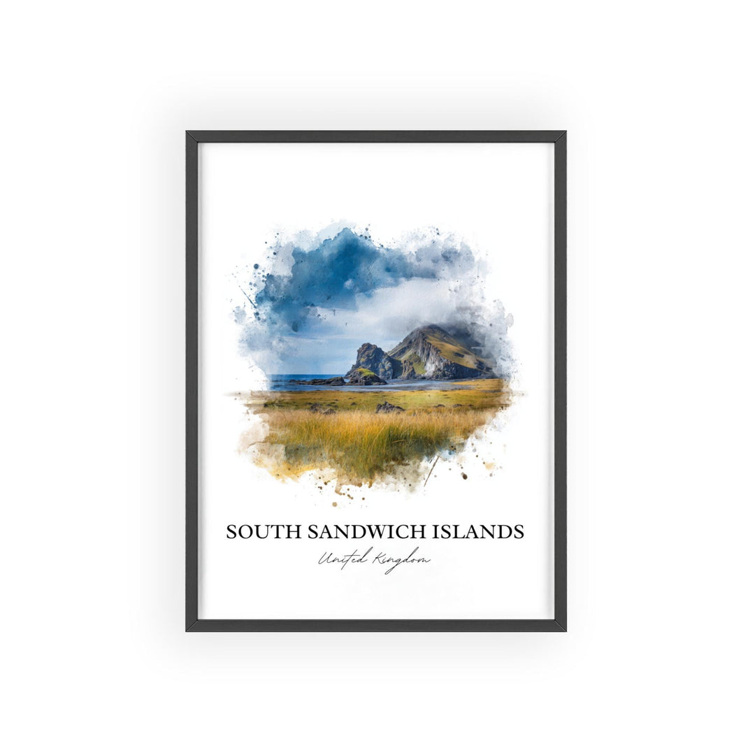 South Sandwich Islands Art, South Georgia Print, UK Artwork, South Sandwich Islands Gift, Travel Print, Travel Poster, Housewarming Gift
