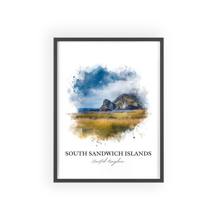 South Sandwich Islands Art, South Georgia Print, UK Artwork, South Sandwich Islands Gift, Travel Print, Travel Poster, Housewarming Gift