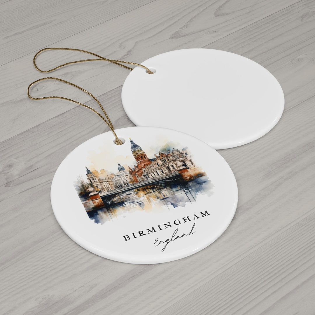 Birmingham England Ornament: Unique Birmingham UK Souvenir, Birmingham England Xmas Decor, and Authentic Birmingham UK Christmas Gift