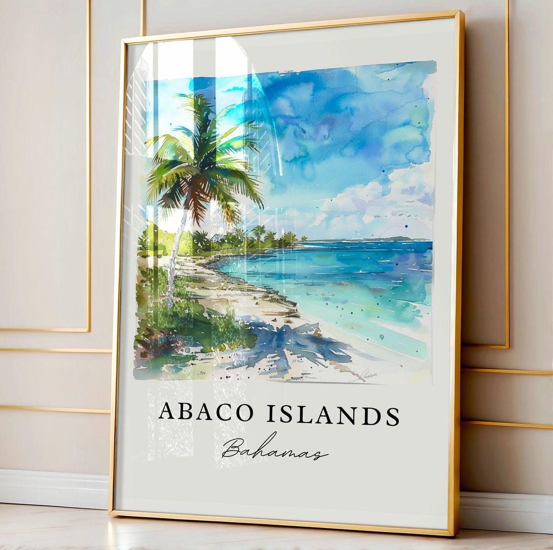 Abaco Islands Wall Art - Bahamas Print