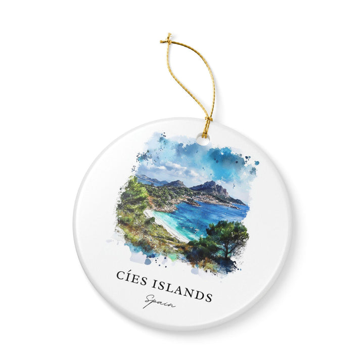 Cíes Islands Ornament: Unique Cíes Islands Souvenir, Spain Xmas Decor, and Authentic Cíes Islands Gift