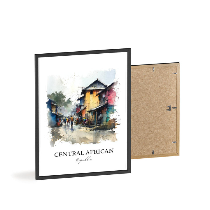 Central African Republic Wall Art, CAR Print, Africa Artwork, Central African Republic Gift, Travel Print, Travel Poster, Housewarming Gift