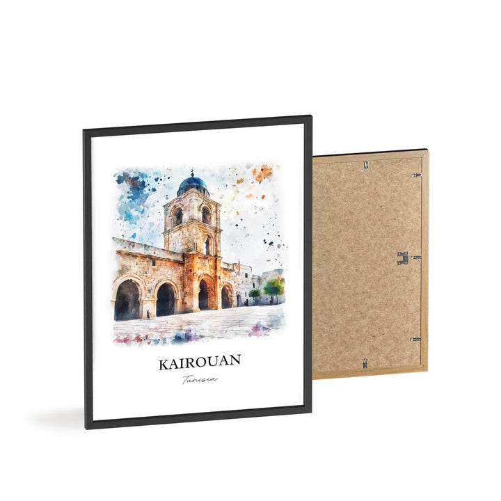 Kairouan Wall Art, Kairouan Print, Tunisia Watercolor Art, Kairouan Gift, Travel Print, Travel Poster, Housewarming Gift