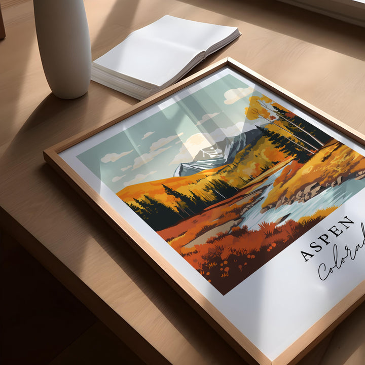 Aspen CO wall art - Colorado, Aspen poster, Aspen Colorado Wedding gift, Birthday present, Custom Text, Personalized Gift