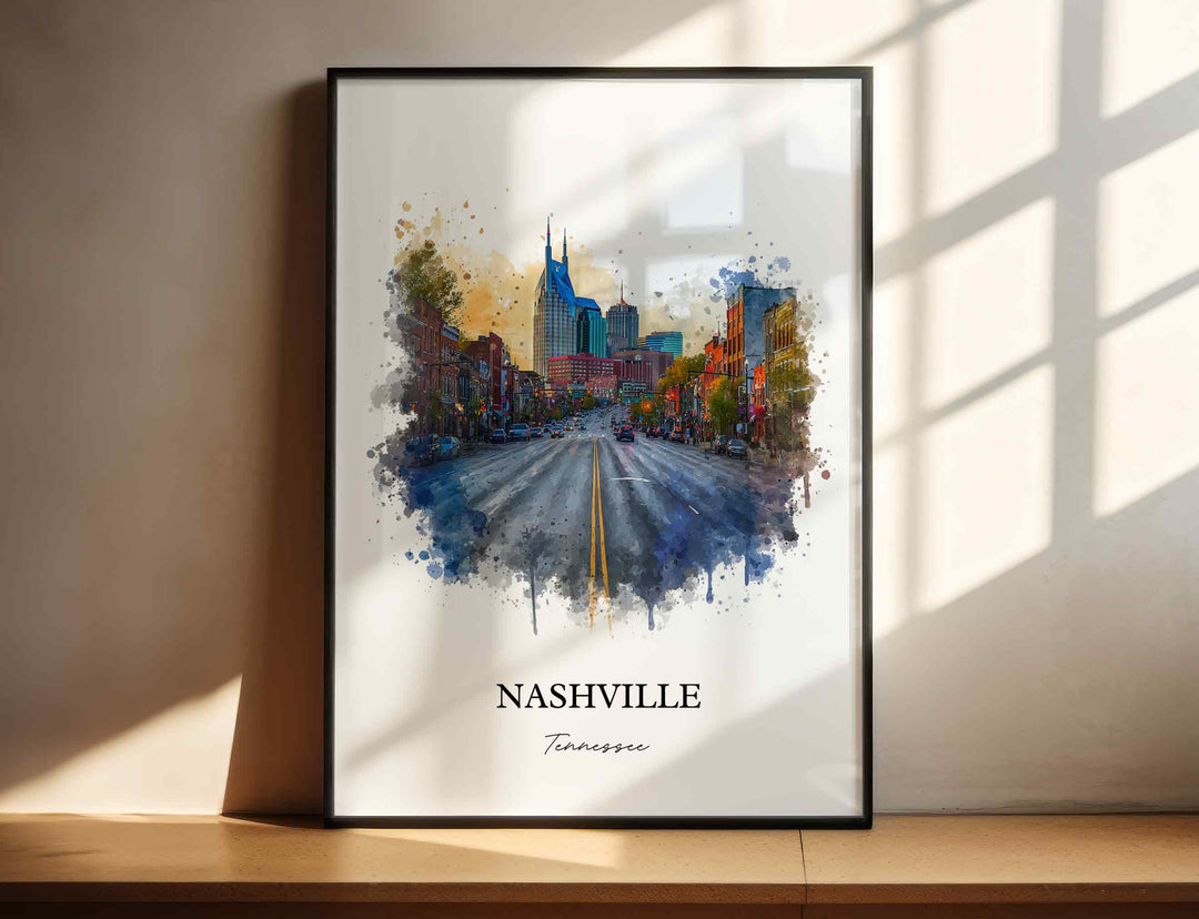 Nashville, Tennessee – Watercolor Art Print