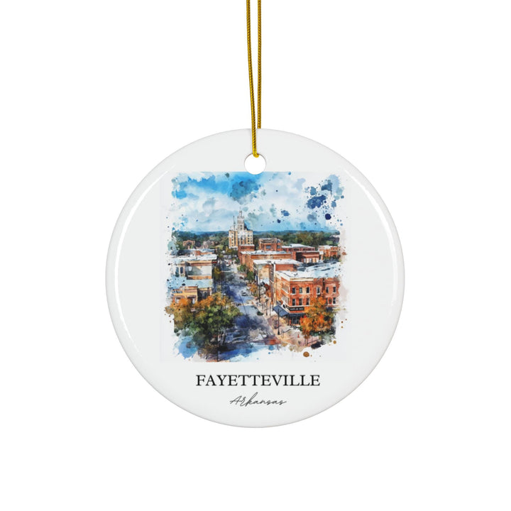 Fayetteville Ornament: Unique Fayetteville Souvenir, Arkansas Xmas Decor, and Authentic Arkansas Gift