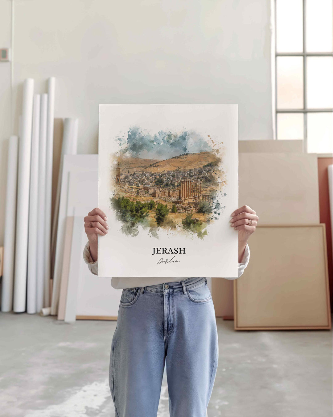 Jerash, Jordan – Watercolor Art Print