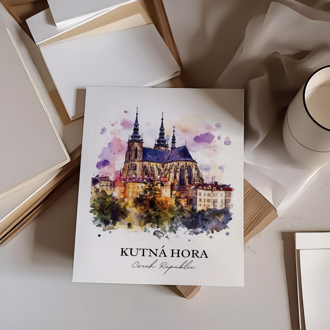 Kutna Hora, Czech Republic – Watercolor Art Print