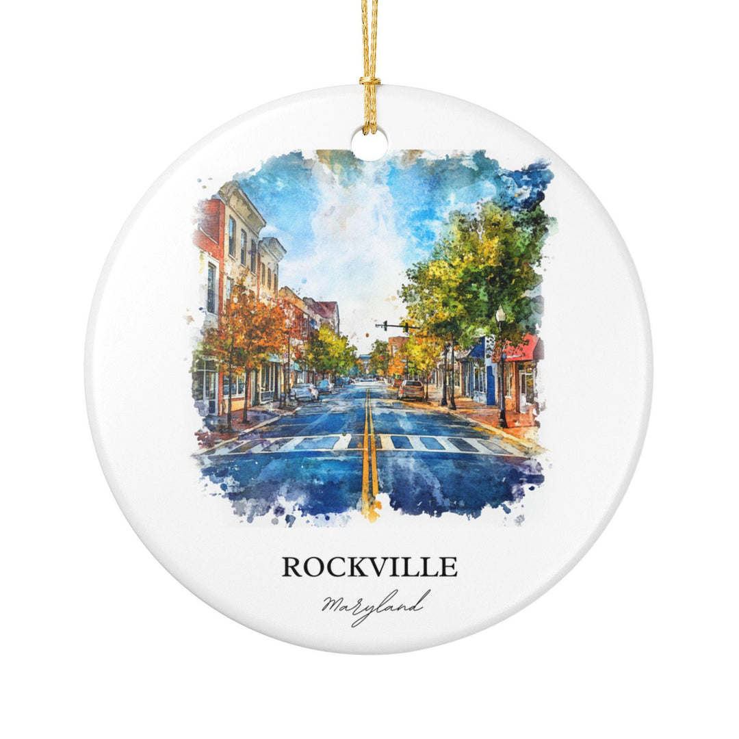 Rockville Maryland Ornament: Unique Rockville MD Souvenir, Rockville Xmas Decor, and Authentic Maryland Gift