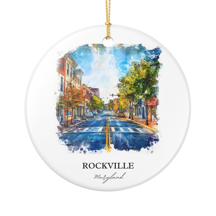 Rockville Maryland Ornament: Unique Rockville MD Souvenir, Rockville Xmas Decor, and Authentic Maryland Gift