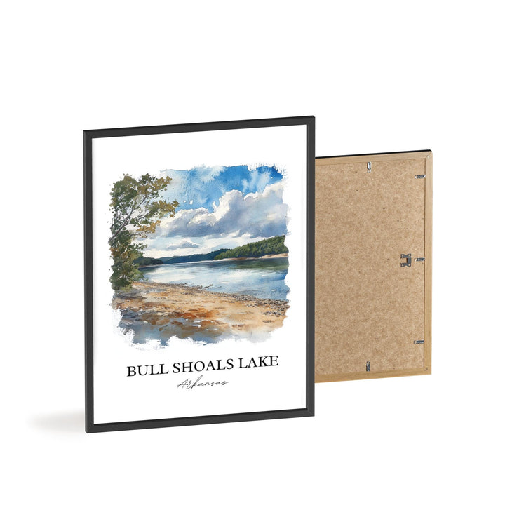 Bull Shoals Lake Wall Art, Ozarks Print, Arkansas Watercolor Art, Bull Shoals Lake Gift, Travel Print, Travel Poster, Housewarming Gift