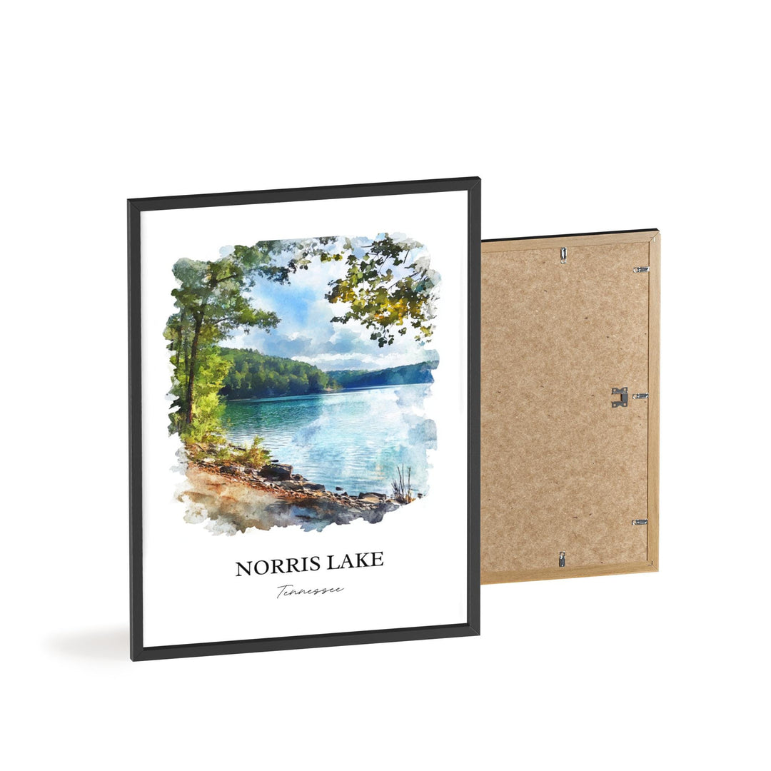 Norris Lake, Tennessee, USA – Watercolor Art Print