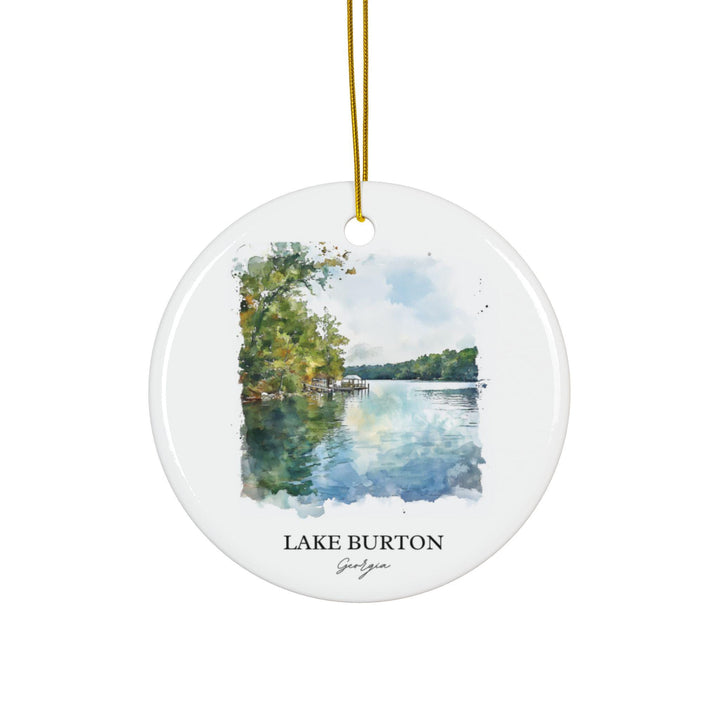 Lake Burton Georgia Ornament: Unique Lake Burton Souvenir, Lake Burton Xmas Decor, and Authentic Lake Burton GA Gift