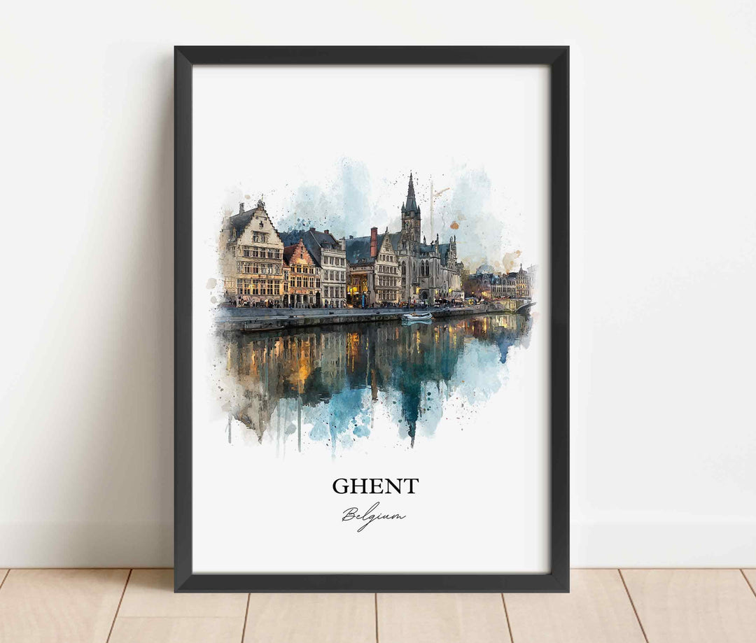 Ghent, Belgium – Watercolor Art Print