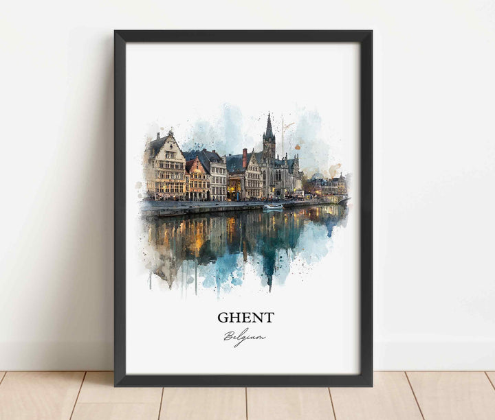 Ghent, Belgium – Watercolor Art Print