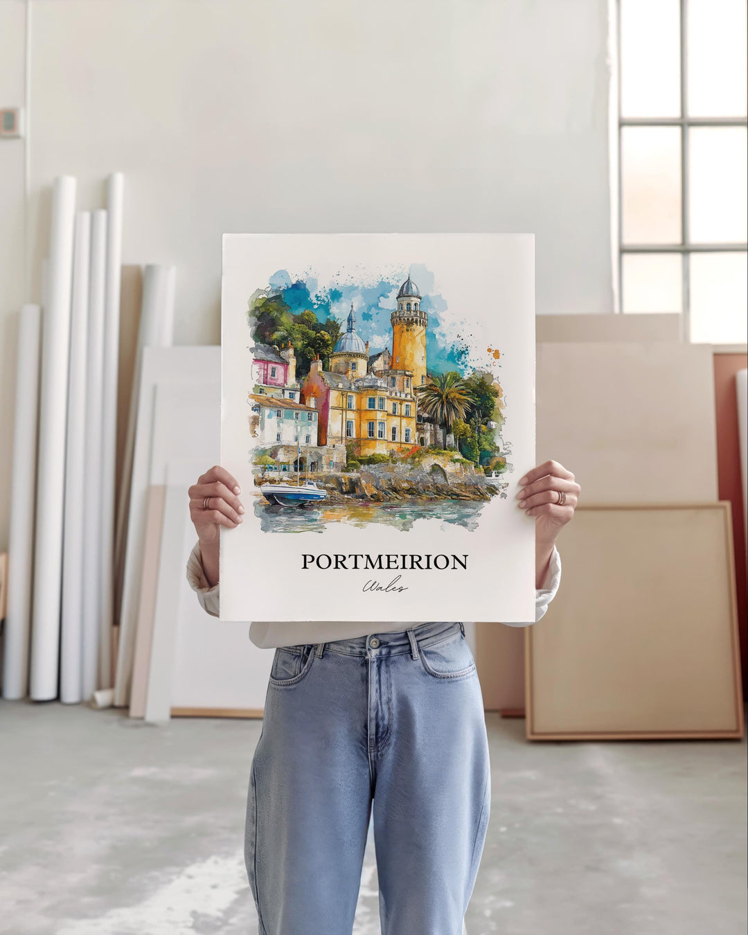 Portmeirion, North Wales – Watercolor Art Print