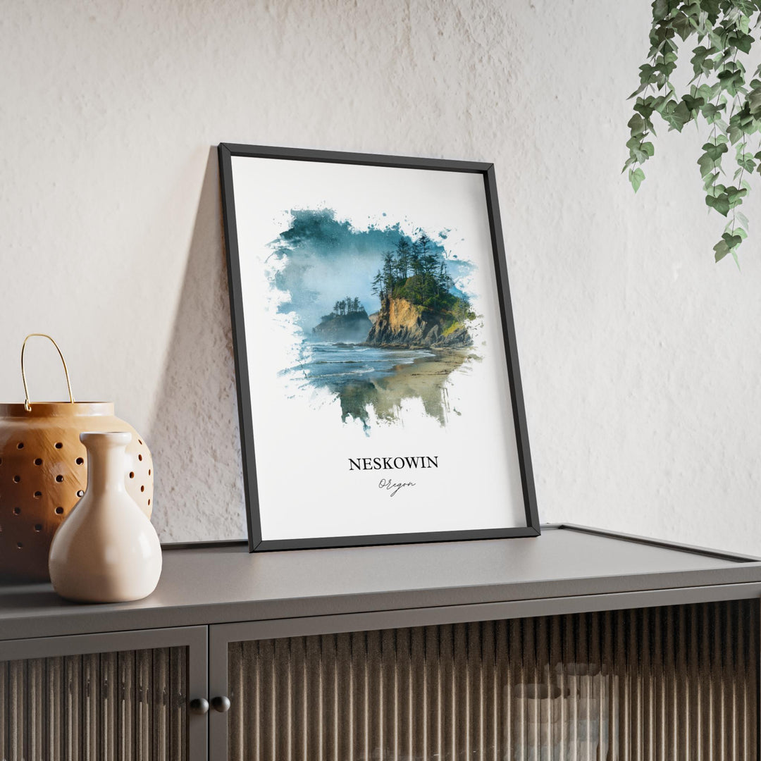 Neskowin, Oregon – Watercolor Art Print