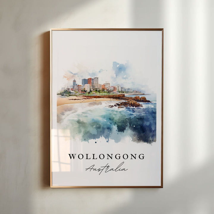 Wollongong Australia wall art - Australia, Wollongong poster, Wedding gift, Birthday present, Custom Text, Personalized Gift