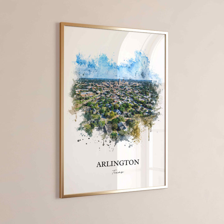 Arlington, Texas – Watercolor Art Print