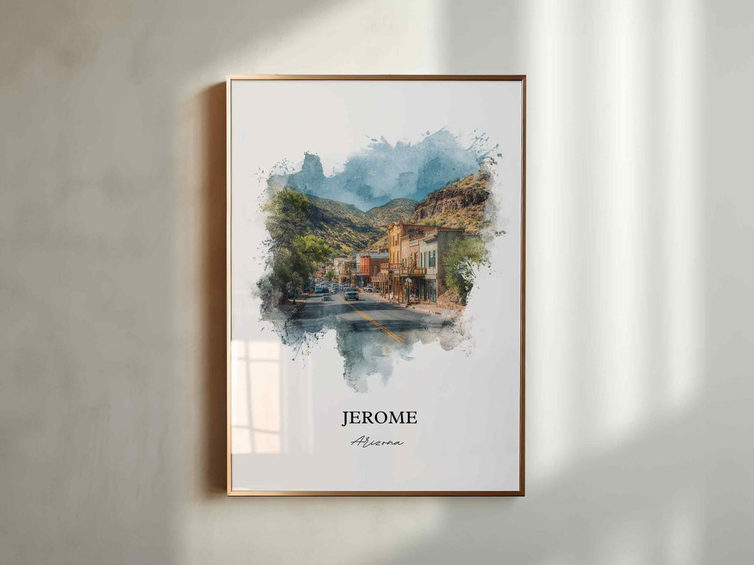 Jerome, Arizona – Watercolor Art Print