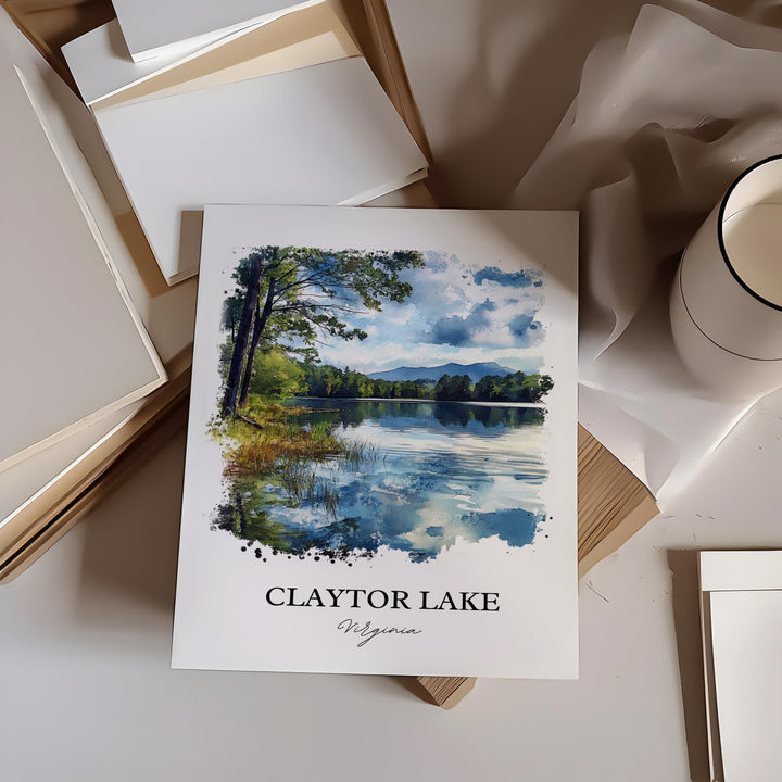 Claytor Lake, USA – Watercolor Art Print