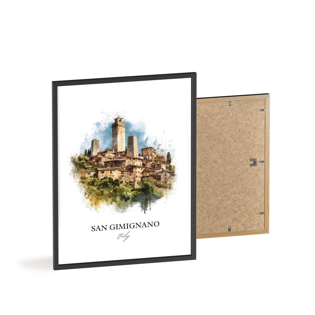 San Gimignano, Italy – Watercolor Art Print